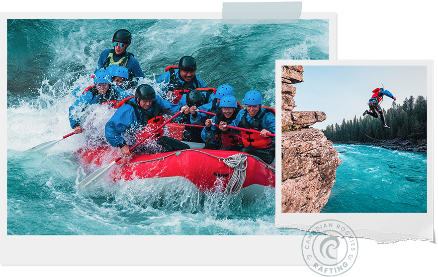 Rafting photo collage - mobile