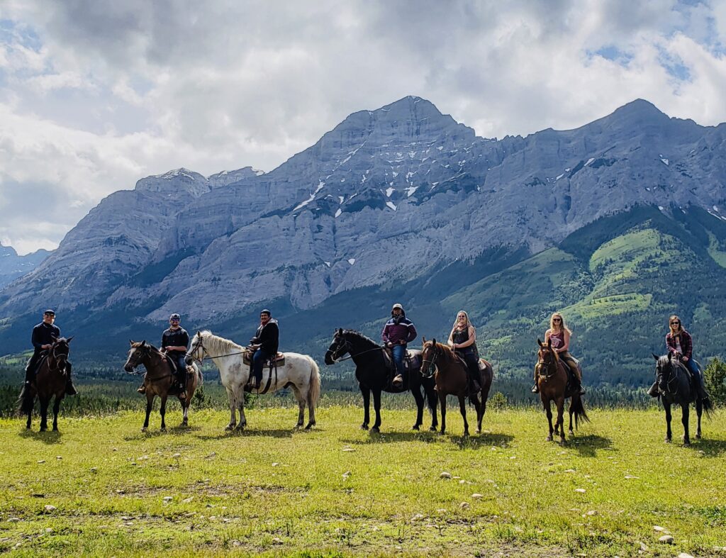 Horseback Trail Riding in the Canadian Rocky Mountains with Boundary Ranch