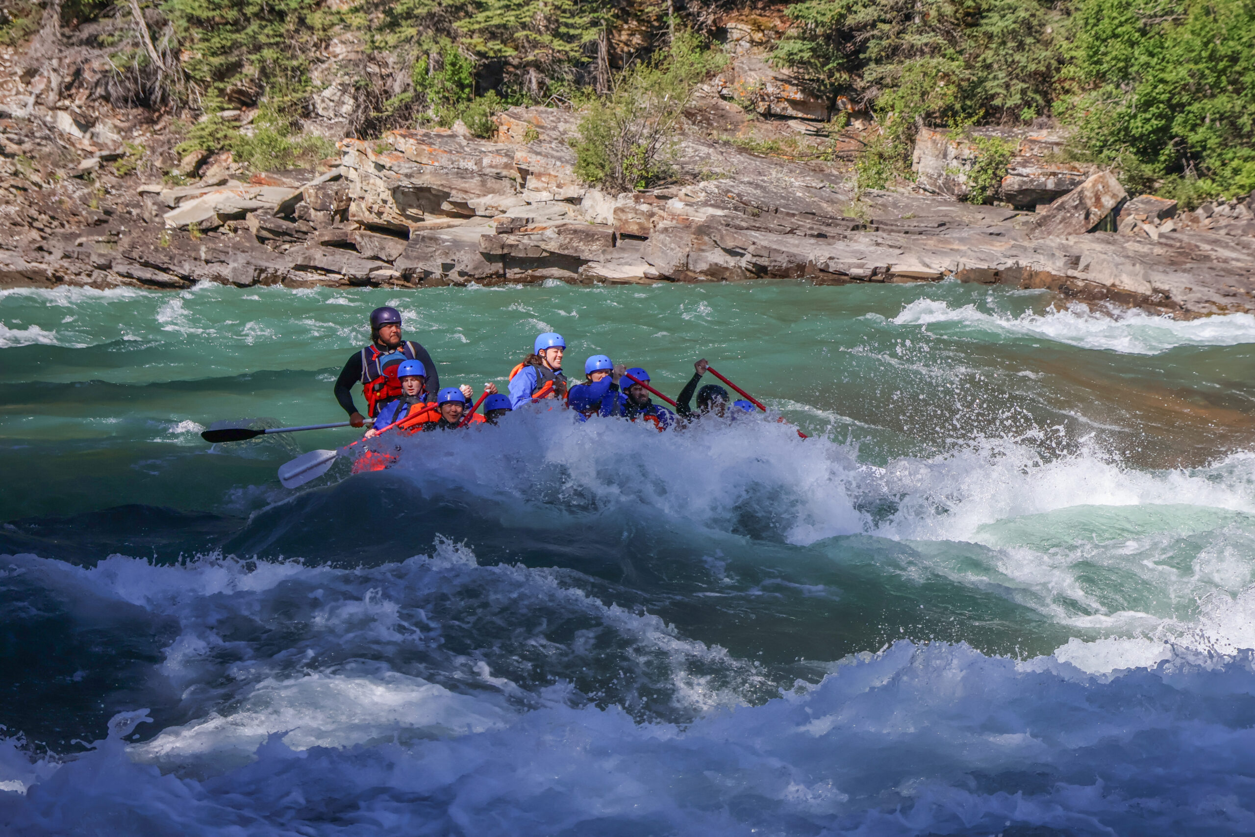 Rafting the Bow River Horseshoe Canyon with Canadian Rockies Rafting